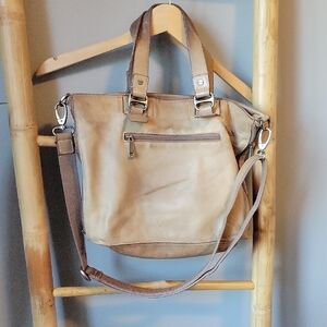 Frederic Paris Tanned Leather Shoulder Bag